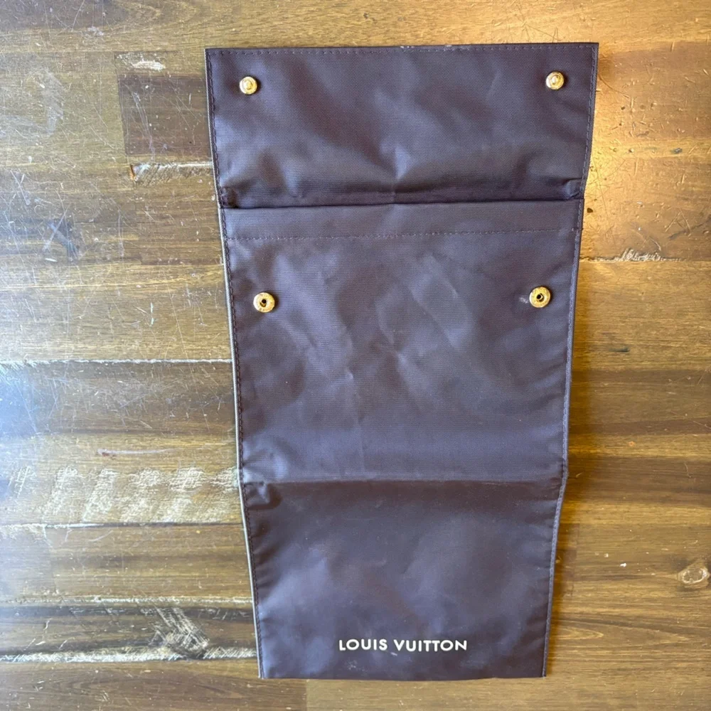 Louis Vuitton Snap Button Pouch Dust Bag PVC Swimsuit Storage Dust Travel Brown